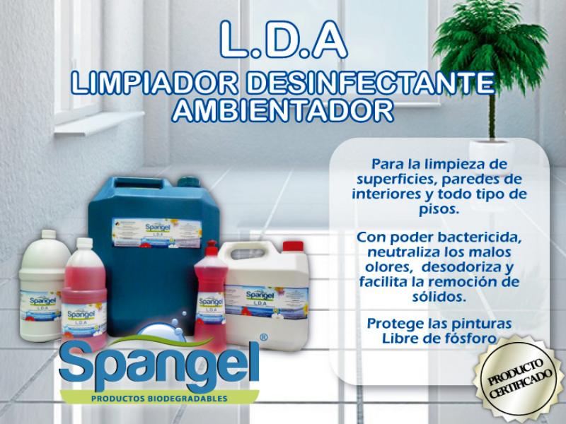 limpiador desinfectante y ambientador LDA. Facilita la remoción de sólidos y la limpieza de recipientes y contenedores